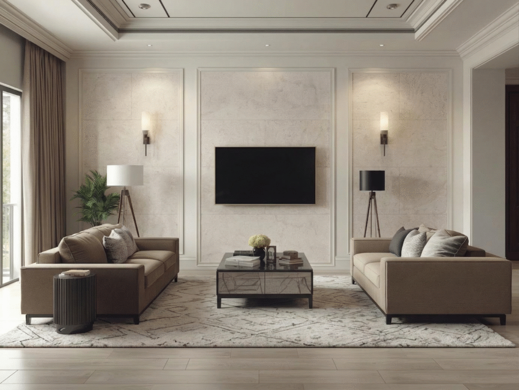 timeless ceramic wall tile design living room