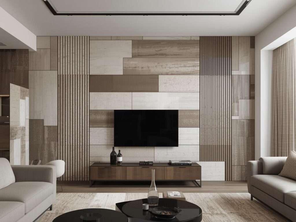 horizontal ceramic wall tiles for living room